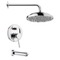 Chrome Tub and Shower Faucet Sets with 9